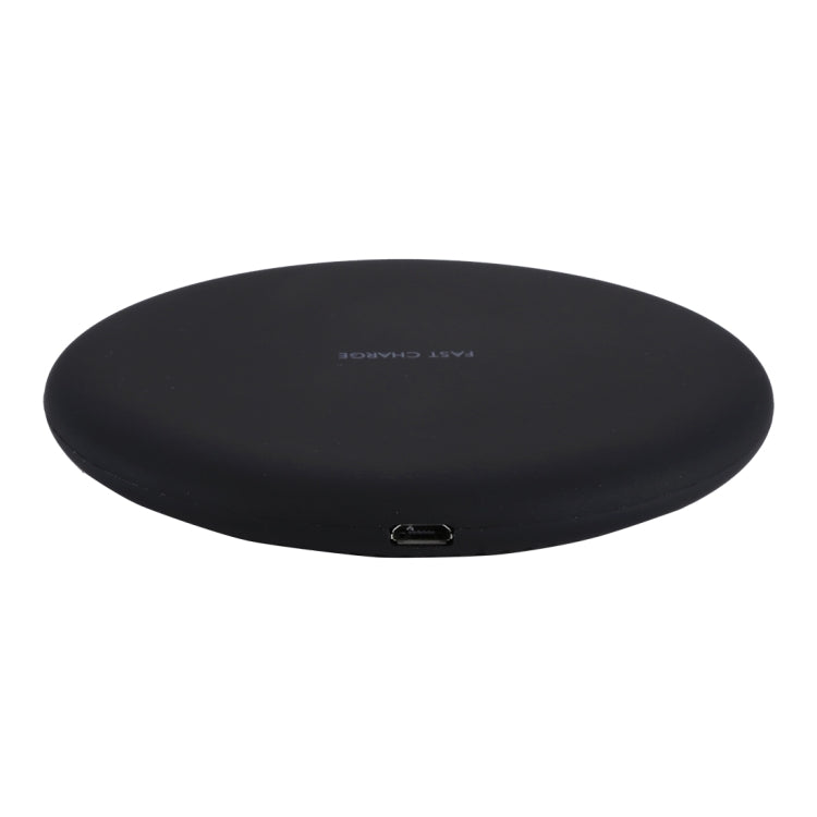 9V 1A / 5V 1A Universal Round Shape Qi Standard Fast Wireless Charger(Black) - Wireless Charger by buy2fix | Online Shopping UK | buy2fix