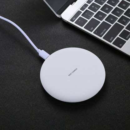 9V 1A / 5V 1A Universal Round Shape Fast Qi Standard Wireless Charger(White) - Wireless Charger by buy2fix | Online Shopping UK | buy2fix