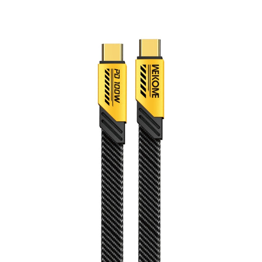 WK WDC-192 Mech Series 100W USB-C/Type-C to USB-C/Type-C Fast Charge Data Cable, Length: 1m(Yellow) - USB-C & Type-C Cable by WK | Online Shopping UK | buy2fix