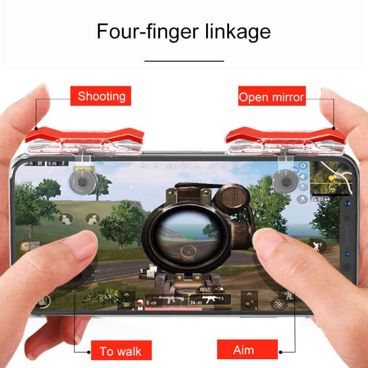 E9 Electroplating Design Press Eat Chicken Mobile Phone Trigger Shooting Controller Button Handle - Handle Shooter by buy2fix | Online Shopping UK | buy2fix