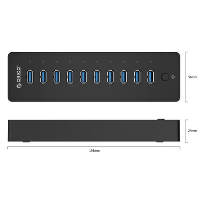 ORICO P10-U3-V1 10 USB 3.0 Ports HUB, Specification: EU Plug - USB HUB by ORICO | Online Shopping UK | buy2fix