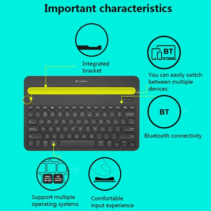 Logitech K480 Multi-device Bluetooth 3.0 Wireless Bluetooth Keyboard with Stand (Black) - Computer & Networking by Logitech | Online Shopping UK | buy2fix