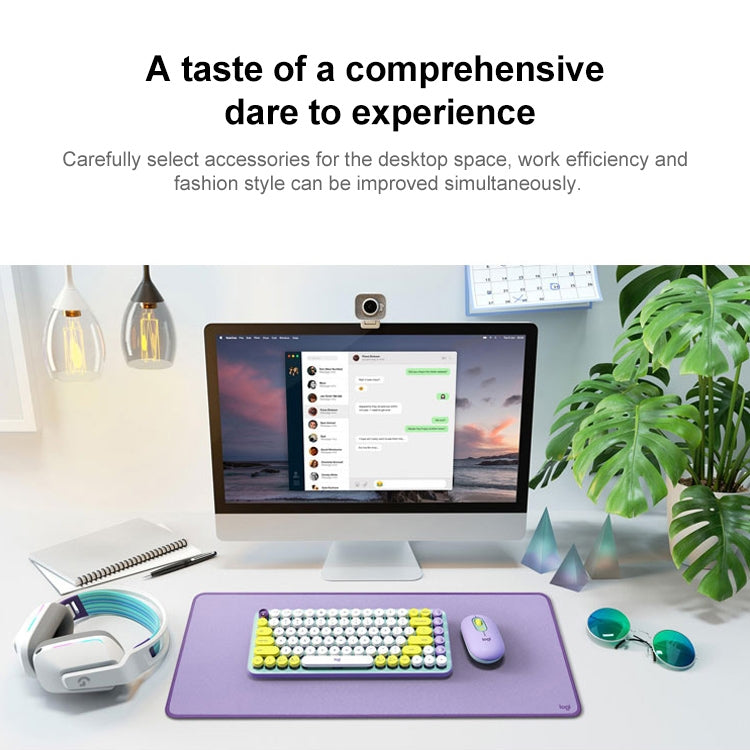 Logitech POP KEYS Round Button Bluetooth Mechanical Keyboard (Purple) - Wireless Keyboard by Logitech | Online Shopping UK | buy2fix