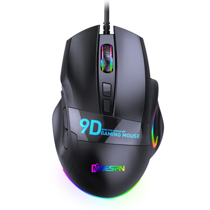MKESPN X10 9-Buttons RGB Wired Macro Definition Gaming Mouse - Wired Mice by MKESPN | Online Shopping UK | buy2fix