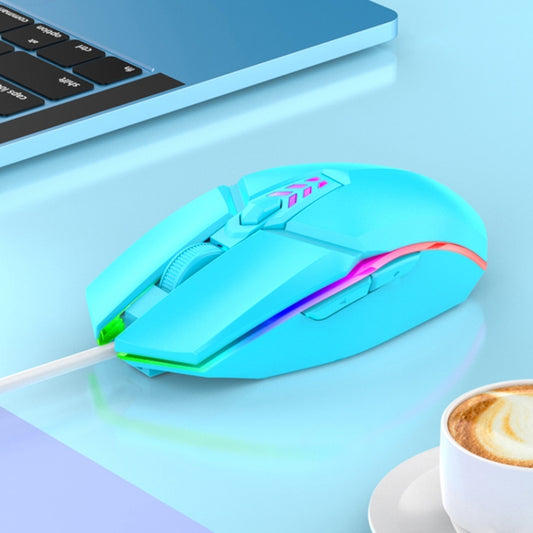 S700 Colorful Light USB Wired Office Gaming Mouse (Blue) - Wired Mice by buy2fix | Online Shopping UK | buy2fix