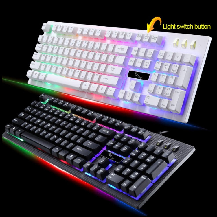 ZGB G20 104 Keys USB Wired Mechanical Feel Glowing Computer Keyboard Gaming Keyboard(White) - Wired Keyboard by buy2fix | Online Shopping UK | buy2fix