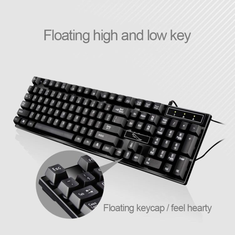 ZGB Q17 104 Keys USB Wired Suspension Gaming Office Keyboard for Laptop, PC(Black) - Wired Keyboard by buy2fix | Online Shopping UK | buy2fix