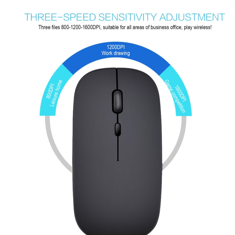 HXSJ M80 2.4GHz Wireless 1600DPI Three-speed Adjustable Optical Mute Mouse (Grey) - Wireless Mice by HXSJ | Online Shopping UK | buy2fix