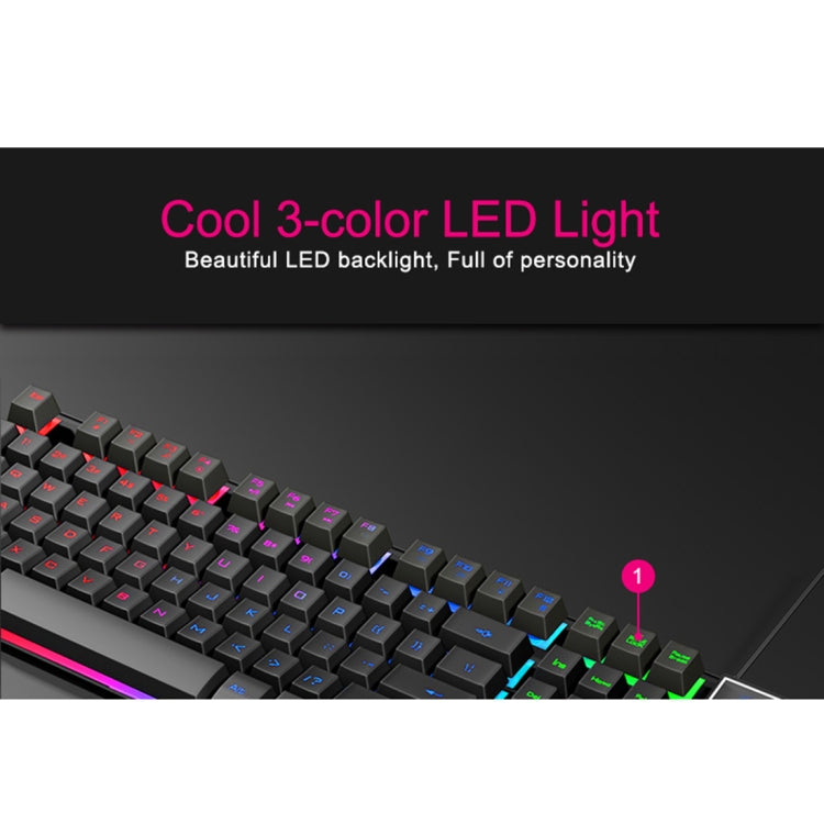 iMICE AK-600 Wired USB Floating Keycap Characters Glow Backlit Gaming Keyboard(Black) - Wired Keyboard by iMICE | Online Shopping UK | buy2fix