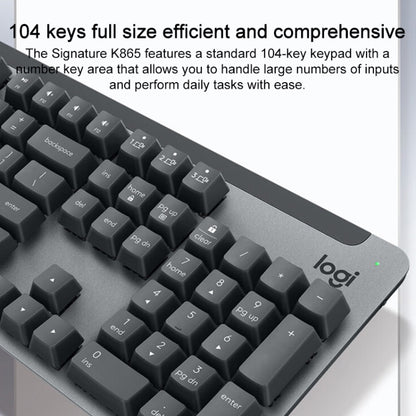 Logitech K865 104 Keys Wireless Bluetooth Mechanical Keyboard, Red Shaft (White) - Wireless Keyboard by Logitech | Online Shopping UK | buy2fix