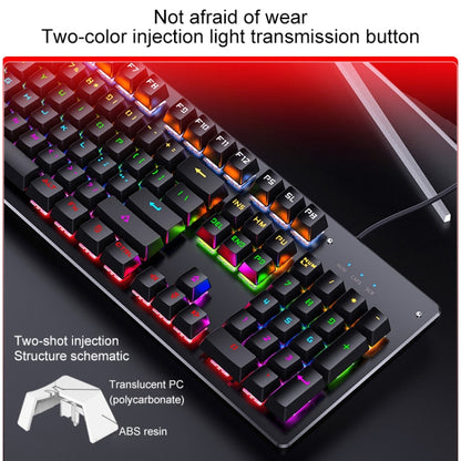 YINDIAO ZK-3 USB Mechanical Gaming Wired Keyboard, Blue Shaft (Black) - Wired Keyboard by YINDIAO | Online Shopping UK | buy2fix