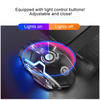 YINDIAO A5 2.4GHz 1600DPI 3-modes Adjustable Rechargeable RGB Light Wireless Silent Gaming Mouse (Grey) - Wireless Mice by YINDIAO | Online Shopping UK | buy2fix