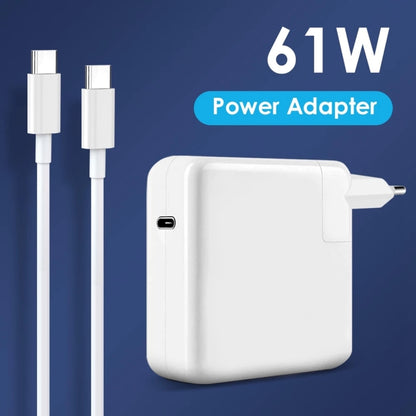61W USB-C / Type-C Power Adapter with 2m USB Type-C Male to USB Type-C Male Charging Cable, For iPhone, Galaxy, Huawei, Xiaomi, LG, HTC and Other Smart Phones, Rechargeable Devices, US Plug - Mobile Accessories by buy2fix | Online Shopping UK | buy2fix