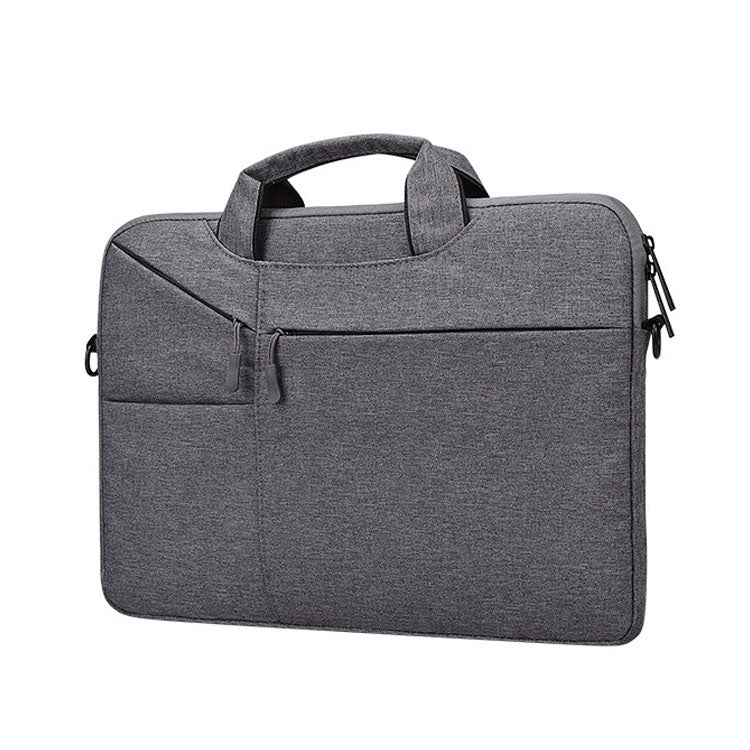 ST02S Waterproof Tear Resistance Hidden Portable Strap One-shoulder Handbag for 13.3 inch Laptops, with Suitcase Belt(Dark Gray) - Computer & Networking by buy2fix | Online Shopping UK | buy2fix