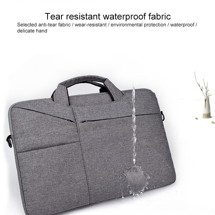 ST02S Waterproof Tear Resistance Hidden Portable Strap One-shoulder Handbag for 15.6 inch Laptops, with Suitcase Belt(Navy Blue) - Computer & Networking by buy2fix | Online Shopping UK | buy2fix