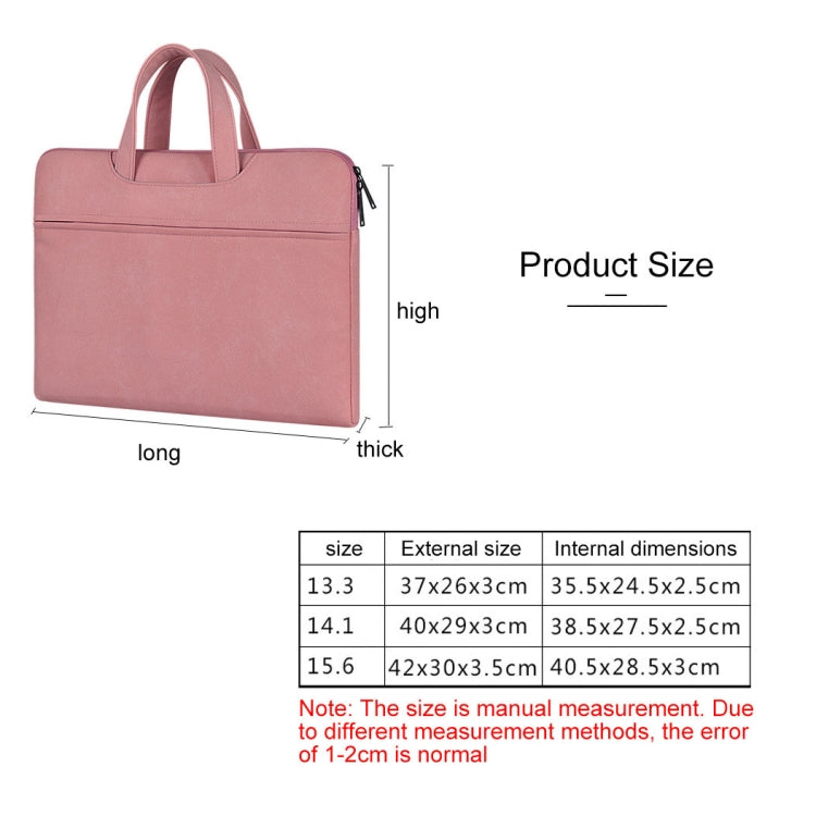 ST06 Waterproof PU Leather Zipper Hidden Portable Strap One-shoulder Handbag for 15.6 inch Laptops, with Suitcase Belt (Pink) - Computer & Networking by buy2fix | Online Shopping UK | buy2fix