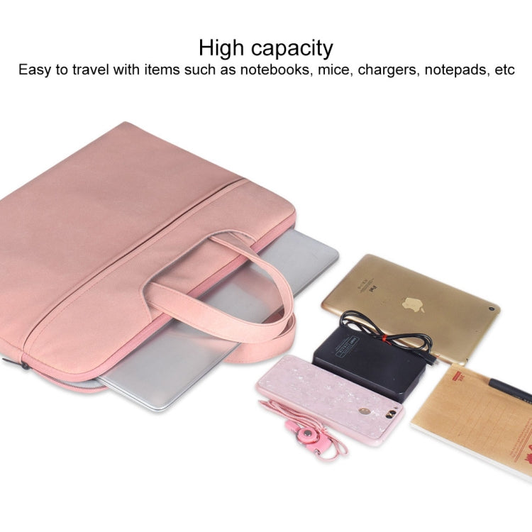 ST06 Waterproof PU Leather Zipper Hidden Portable Strap One-shoulder Handbag for 15.6 inch Laptops, with Suitcase Belt (Pink) - Computer & Networking by buy2fix | Online Shopping UK | buy2fix