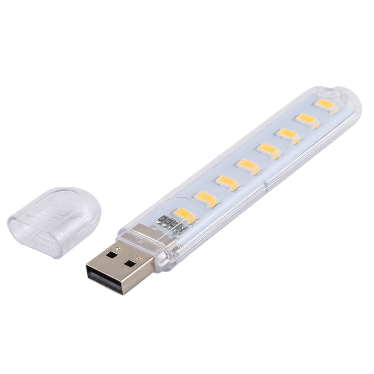 3W 8 LEDs 5730 SMD USB LED Book Light Portable Night Lamp, DC 5V (Warm White) - Others by buy2fix | Online Shopping UK | buy2fix