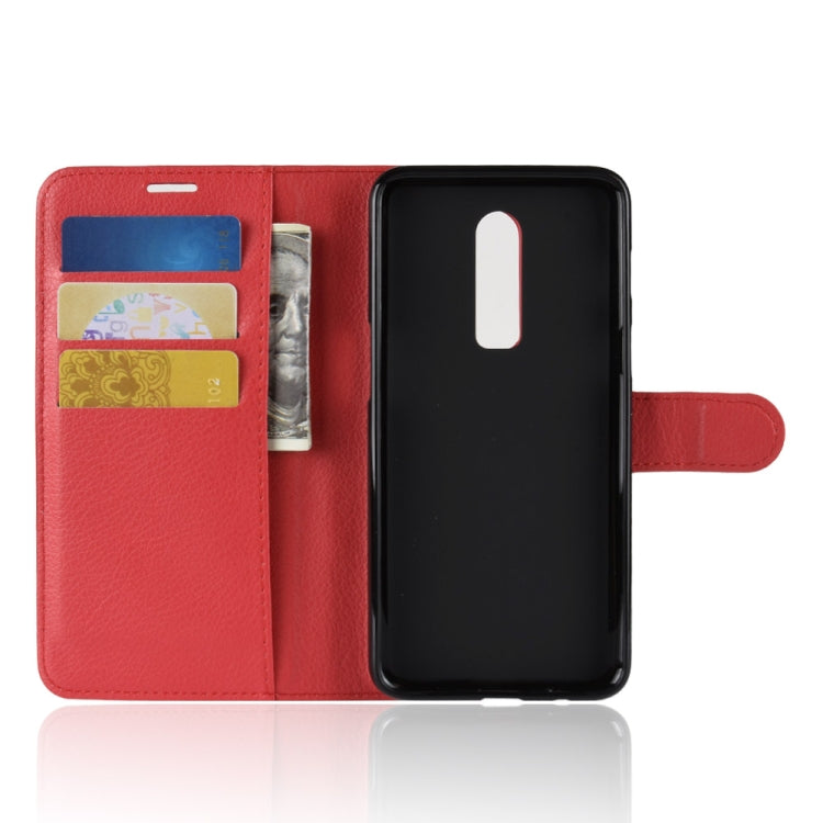 For OnePlus 6 Litchi Texture Horizontal Flip Leather Case with Holder & Card Slots & Wallet(Red) - OnePlus Cases by buy2fix | Online Shopping UK | buy2fix