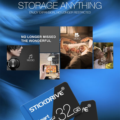 STICKDRIVE 32GB High Speed U1 Blue and Black TF(Micro SD) Memory Card - Micro SD Card by STICKDRIVE | Online Shopping UK | buy2fix