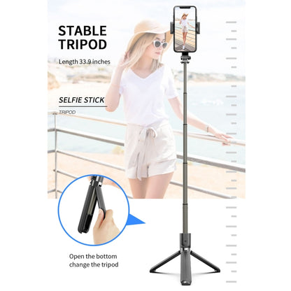 L08 Adjustable Gimbal Stabilize Bluetooth Self-timer Pole Tripod Selfie Stick (Black) - Consumer Electronics by buy2fix | Online Shopping UK | buy2fix