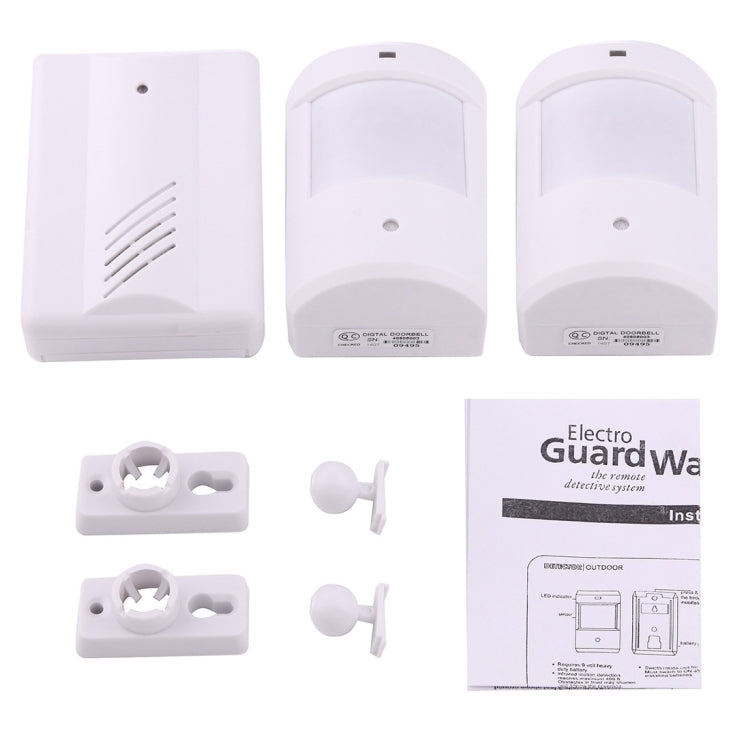 YF-0156 1 to 2 Good Safe Wireless Electro Guard Watch Remote Detective System Kit for Home Office, 1 x Receiver + 2 x  Detector - Security by buy2fix | Online Shopping UK | buy2fix