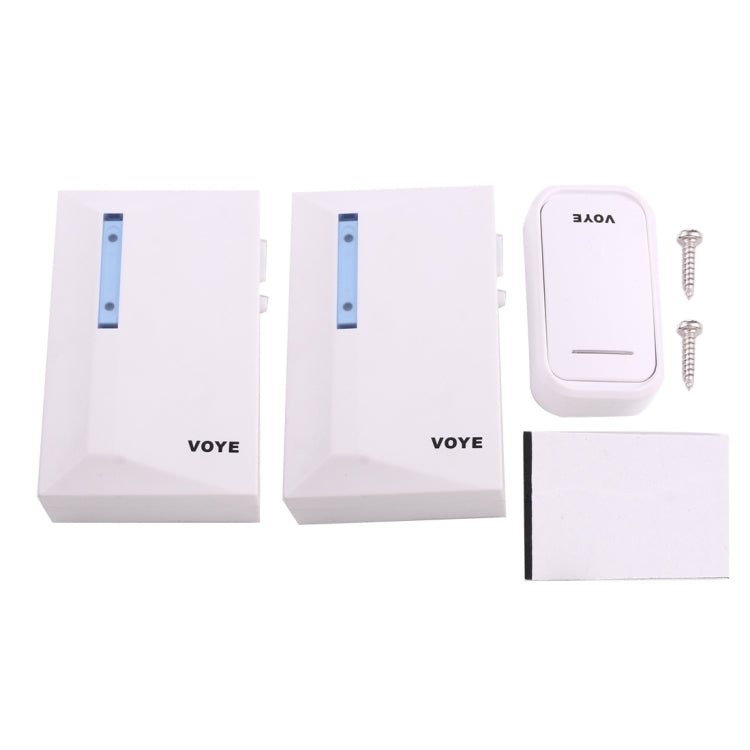 VOYE V015F2 Wireless Smart Music Home Doorbell with Dual Receiver, Remote Control Distance: 120m (Open Air) - Wireless Doorbell by VOYE | Online Shopping UK | buy2fix