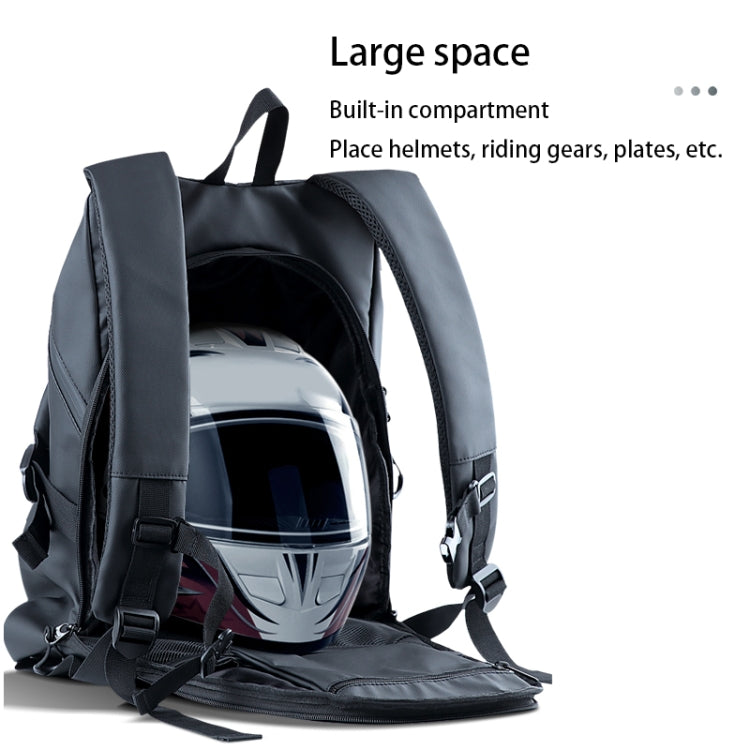 Motorcycle Rainproof Shoulders Helmet Soft Riding Backpack (Black) - In Car by buy2fix | Online Shopping UK | buy2fix