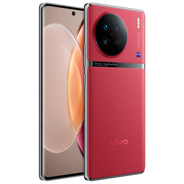 vivo X90 5G, 50MP Camera, 12GB+512GB, Triple Back Cameras, Screen Fingerprint Identification / Face ID, 4810mAh Battery, 6.78 inch Android 13.0 OriginOS 3 MediaTek Dimensity 9200 Octa Core up to 3.05GHz, NFC, OTG, Network: 5G, Support Google Play (Red) - vivo by vivo | Online Shopping UK | buy2fix