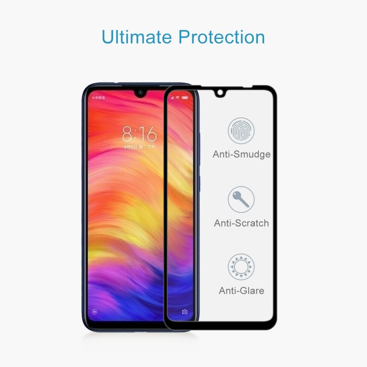 9H 9D Full Screen Tempered Glass Screen Protector for Xiaomi Redmi Note 7(Black) - Xiaomi Accessories by buy2fix | Online Shopping UK | buy2fix