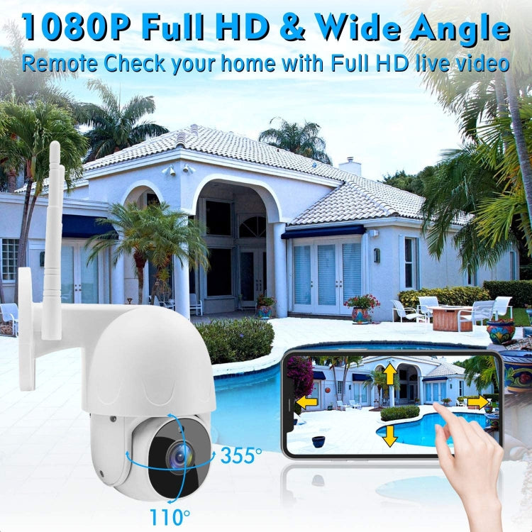 Tuya QX45 1080P Full HD IP65 Waterproof 2.4G Wireless IP Camera, Support Motion Detection & Two-way Audio & Night Vision & TF Card, US Plug - Security by buy2fix | Online Shopping UK | buy2fix