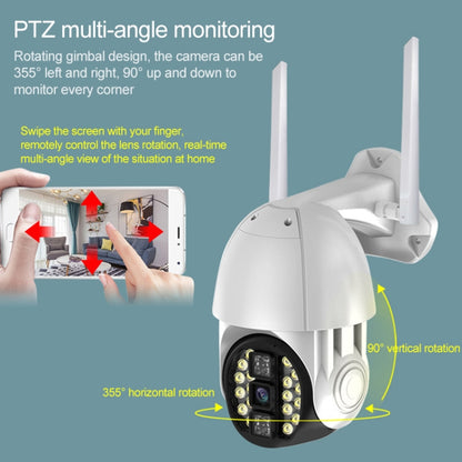 Q20 Outdoor Waterproof Mobile Phone Remotely Rotate Wireless WiFi HD Camera, Support Three Modes of Night Vision & Motion Detection Video / Alarm & Recording, EU Plug - Security by buy2fix | Online Shopping UK | buy2fix