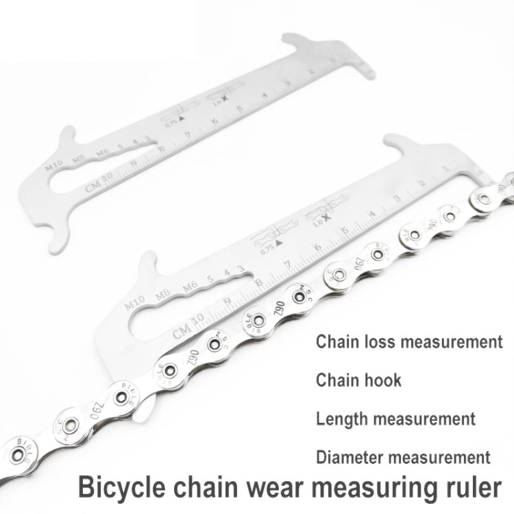 BIKERSAY BT035S Bicycle Chain Wear Checker MTB Chains Gauge Measurement Ruler Repair Tool - Outdoor & Sports by BIKERSAY | Online Shopping UK | buy2fix