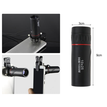 10*25 Portable Professional High Times High Definition Dual Focus Zoom Monocular Pocket Telescope, Size: 9.2*3cm - Monocular Binoculars by Zoom | Online Shopping UK | buy2fix