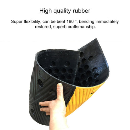 Trapezoid Herringbone Rubber Speed Bump, Size: 100x35x5cm - Speed Bumps by buy2fix | Online Shopping UK | buy2fix
