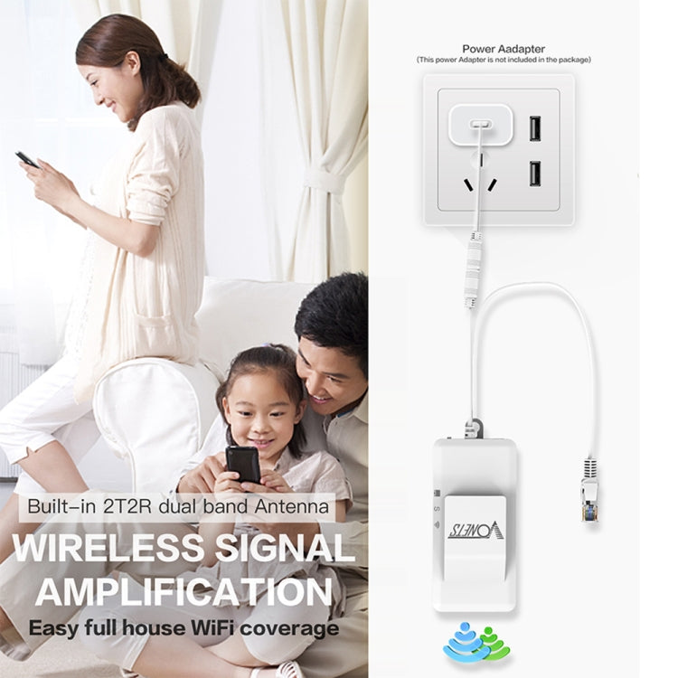 VONETS VAP11AC 5G / 2.4G Mini Wireless Bridge with Fan Version 300Mbps + 900Mbps WiFi Repeater, Support Video Surveillance & Control(White) - Network Hardware by VONETS | Online Shopping UK | buy2fix