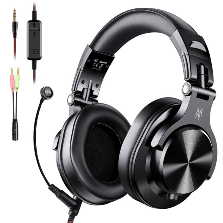 OneOdio A71 Head-mounted Noise Reduction Wired Headphone with Microphone(Black) - Multimedia Headset by OneOdio | Online Shopping UK | buy2fix