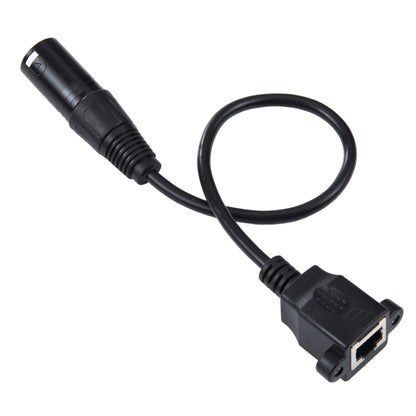 3-pin XLR Male to RJ45 Female Ethernet LAN Network Extension Cable, Cable Length: 30cm (Black) -  by buy2fix | Online Shopping UK | buy2fix