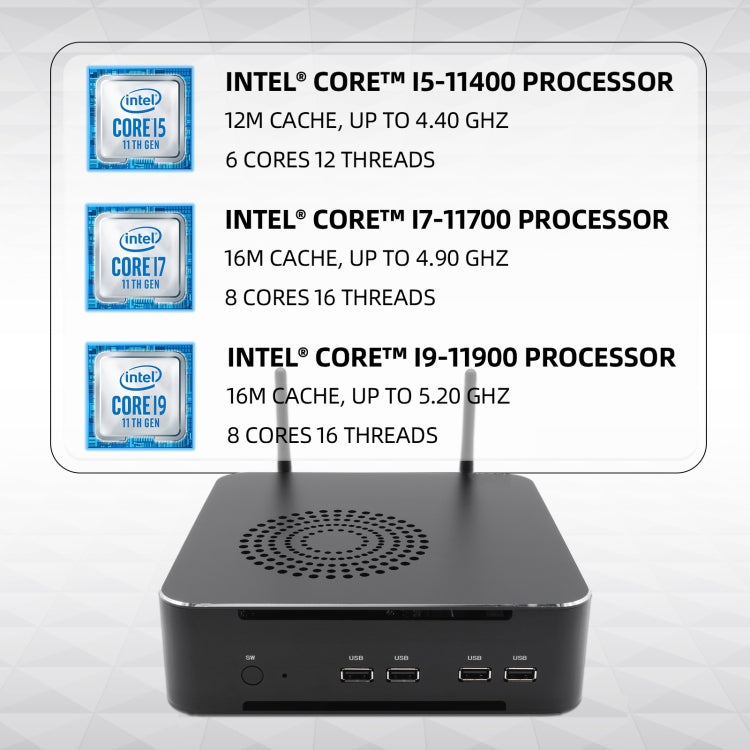 HYSTOU M7 Windows 7/8/10 / Linux System Mini PC, Intel Core i9-11900 Octa-core 16M Cache up to 5.2GHz, 64GB RAM+1TB SSD, AU Plug - Windows Mini PCs by HYSTOU | Online Shopping UK | buy2fix