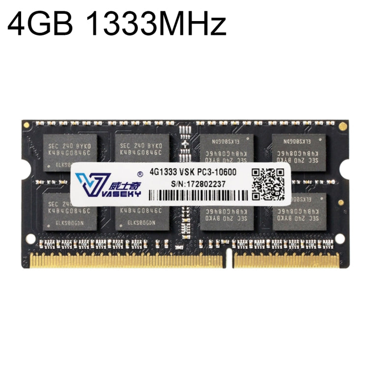 Vaseky 4GB 1333MHz PC3-10600 DDR3 PC Memory RAM Module for Laptop - RAMs by Vaseky | Online Shopping UK | buy2fix