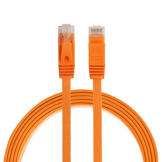 1m CAT6 Ultra-thin Flat Ethernet Network LAN Cable, Patch Lead RJ45 (Orange) - Lan Cable and Tools by buy2fix | Online Shopping UK | buy2fix