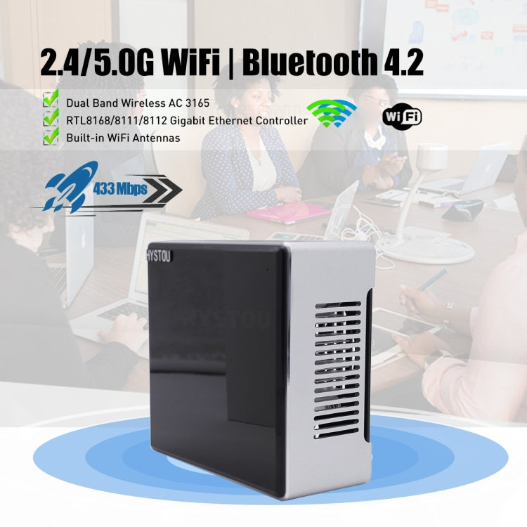 HYSTOU M5 Windows 7/8/10 / WES7/10/Linux System Mini PC, Intel Core i7-1165G7 Quad Core 8 Threads up to 4.7GHz, 32GB RAM+1TB SSD+1TB HDD, US Plug - Windows Mini PCs by HYSTOU | Online Shopping UK | buy2fix