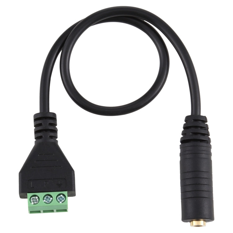 3.5mm Female to 3 Pin Pluggable Terminals Solder-free Connector Solderless Connection Adapter Cable, Length: 30cm - Consumer Electronics by buy2fix | Online Shopping UK | buy2fix