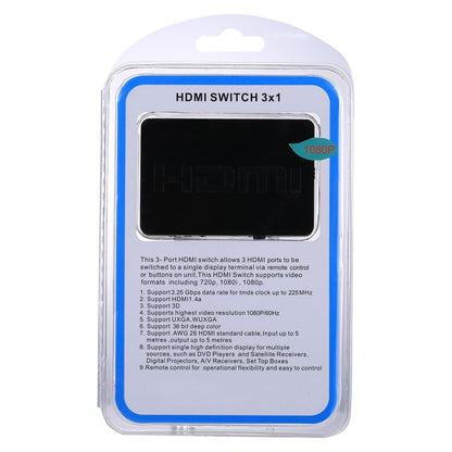 1080P 3 x 1 Ports (3 Ports Input x 1 Port Output) HDMI Switch with Remote Control - Computer & Networking by buy2fix | Online Shopping UK | buy2fix