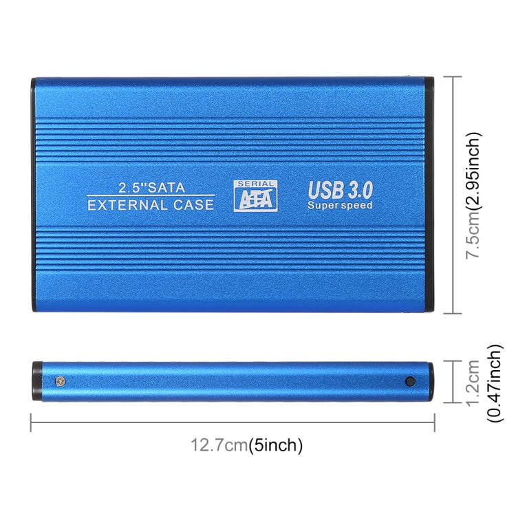 Richwell SATA R2-SATA-500GB 500GB 2.5 inch USB3.0 Super Speed Interface Mobile Hard Disk Drive(Blue) - External Hard Drives by Richwell | Online Shopping UK | buy2fix