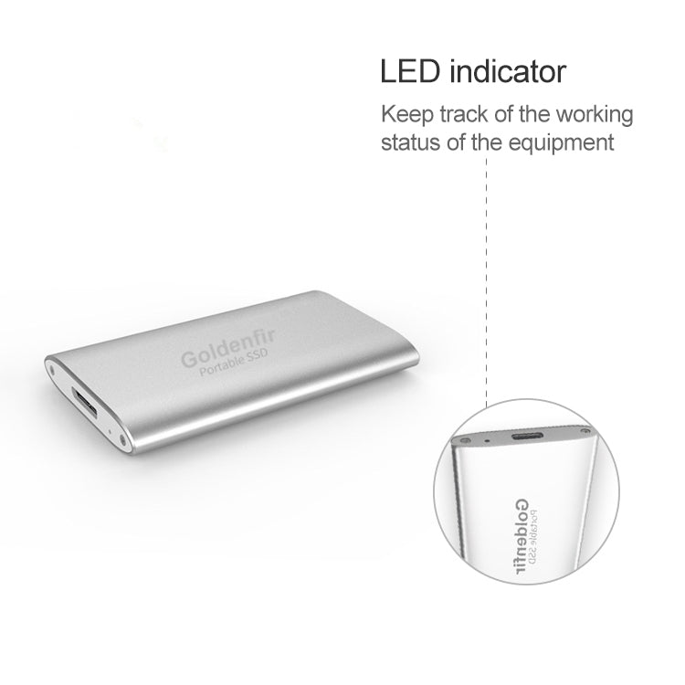 Goldenfir NGFF to Micro USB 3.0 Portable Solid State Drive, Capacity: 512GB(Silver) - Computer & Networking by Goldenfir | Online Shopping UK | buy2fix