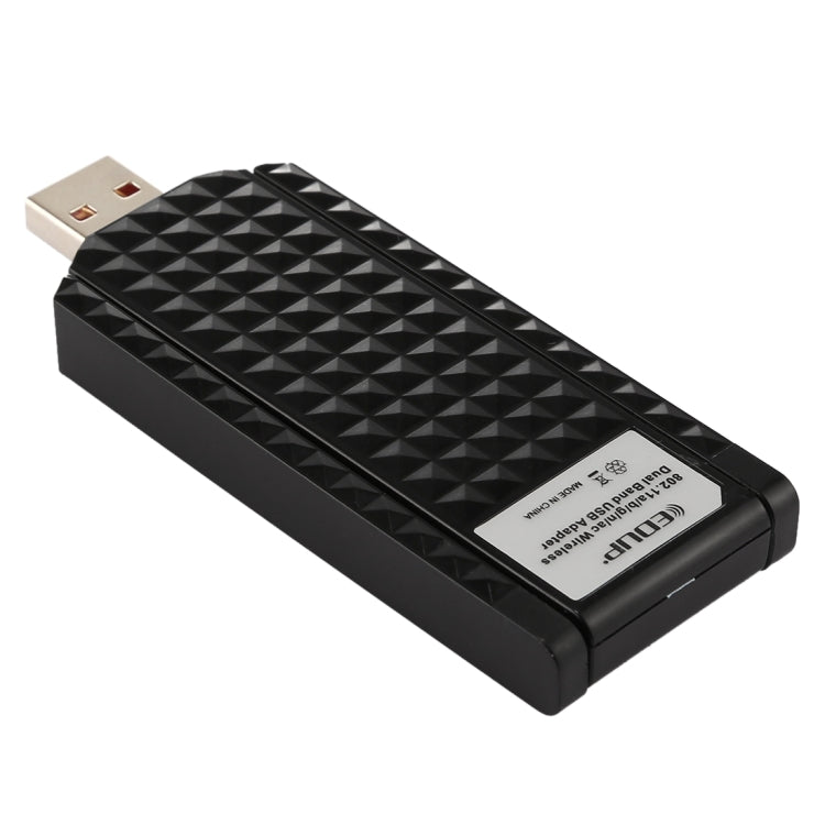 EDUP EP-AC1625 600Mbps 2.4G / 5.8GHz Dual Band Wireless 11AC USB 2.0 Adapter Network Card with 2 Antennas for Laptop / PC(Black) - USB Network Adapter by EDUP | Online Shopping UK | buy2fix