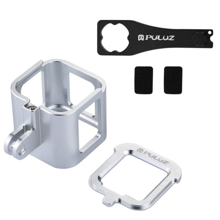 PULUZ Housing Shell CNC Aluminum Alloy Protective Cage with Insurance Frame for GoPro HERO5 Session /HERO4 Session /HERO Session(Silver) - Metal Cases by PULUZ | Online Shopping UK | buy2fix