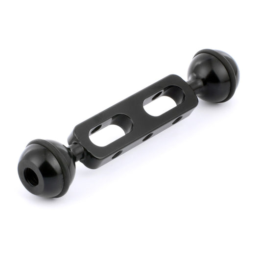 PULUZ 5.1 inch 13cm Aluminum Alloy Dual Balls Arm, Ball Diameter: 25mm(Black) - Camera Accessories by PULUZ | Online Shopping UK | buy2fix