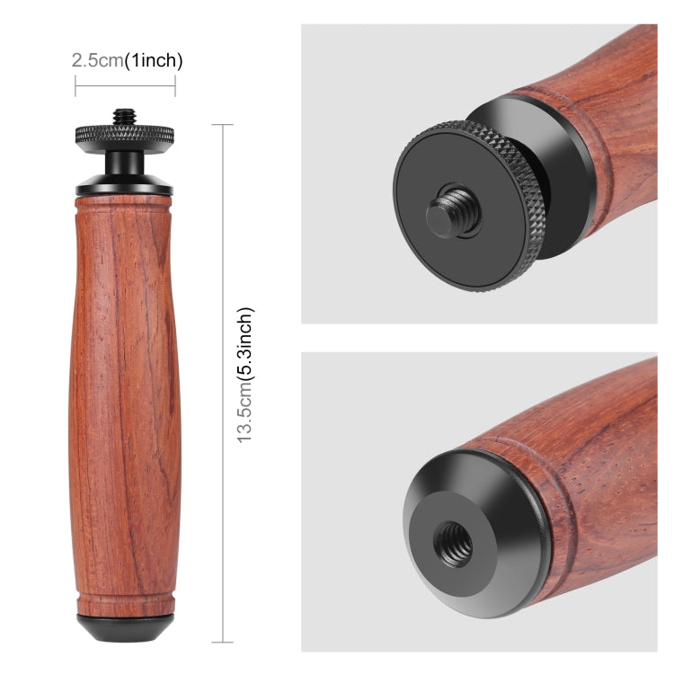 PULUZ Wooden Handle Camera Grip Stabilizer Handgrip - Camera Stabilizer by PULUZ | Online Shopping UK | buy2fix